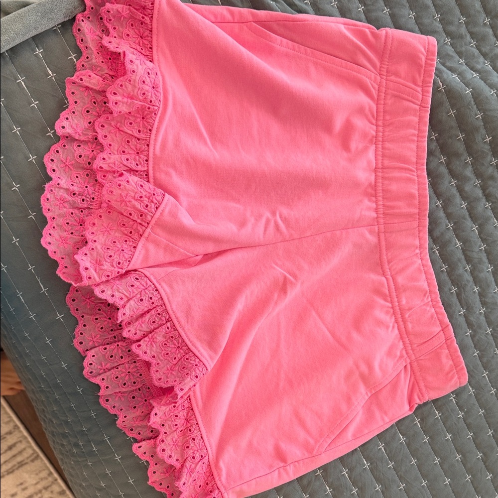 Lilly Pulitzer Pink Shorts with Eyelet Trim NWOT